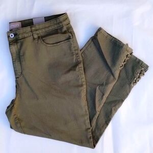 Chico's Skimmer Denim Lace Up  Jean Fashion Fatigue